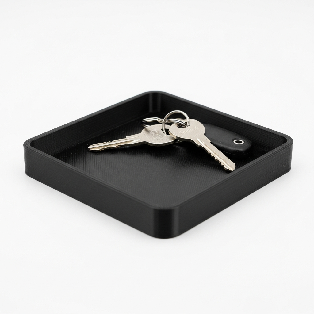 Matte black 3D printed EDC tray